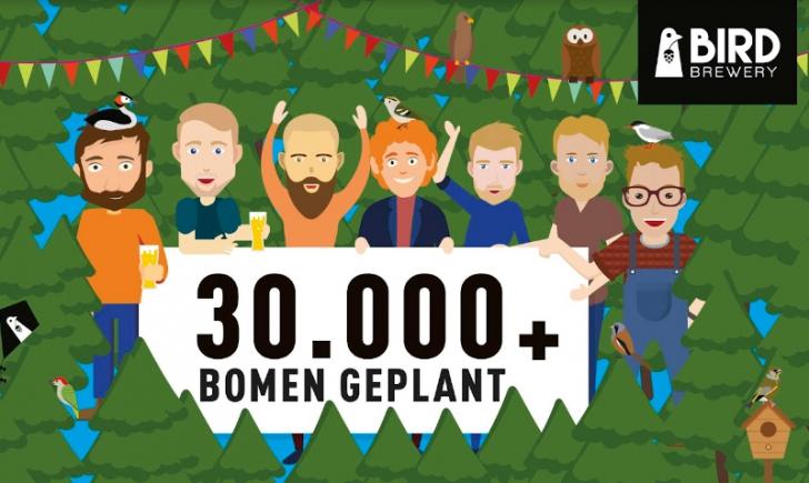 Bird Brewery plant 30.000 bomen